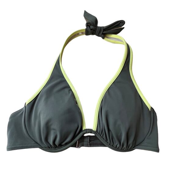 Victoria's Secret Olive Green Wire Halter‎ Bikini Top 36B - Picture 2 of 4